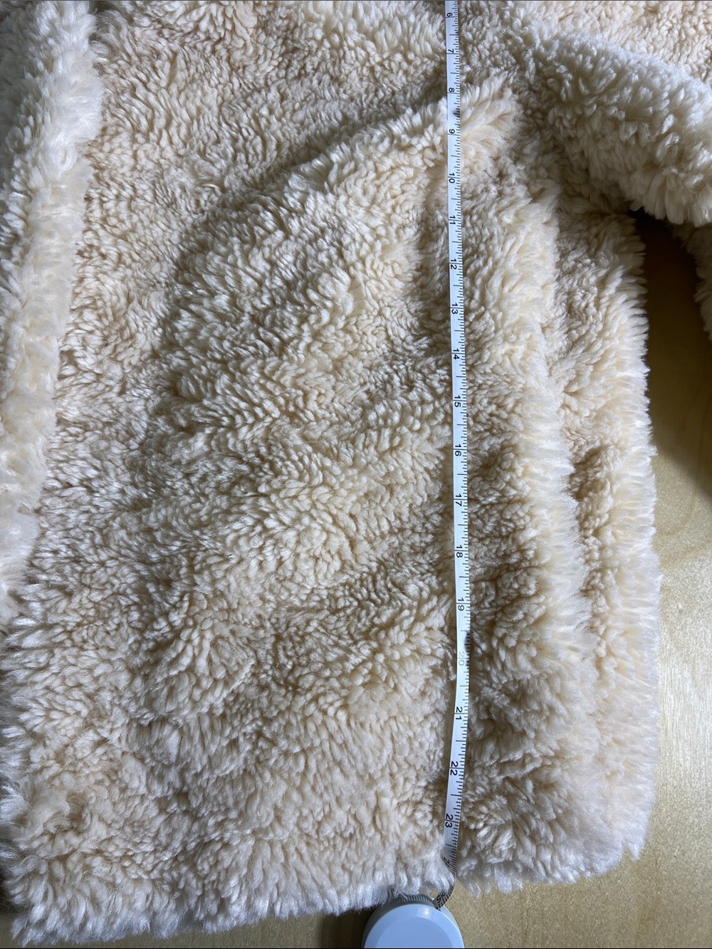 Banana Republic Plush Faux Shearling Jacket - Beige Cream size M - Picture 5 of 11